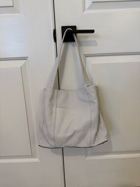 Aimee Kestenberg White Leather Shoulder Tote